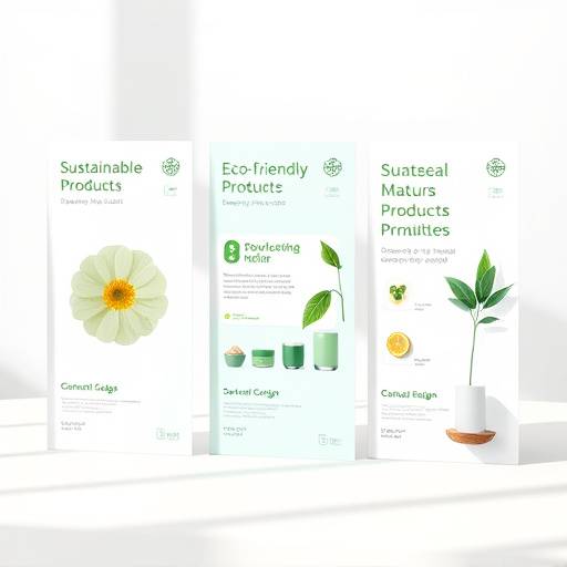 A series of marketing brochures designed for 'EcoFriendly Living,' promoting sustainable products.