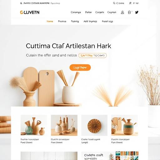 The user-friendly e-commerce website developed for 'Artisan Crafts,' featuring handmade goods.